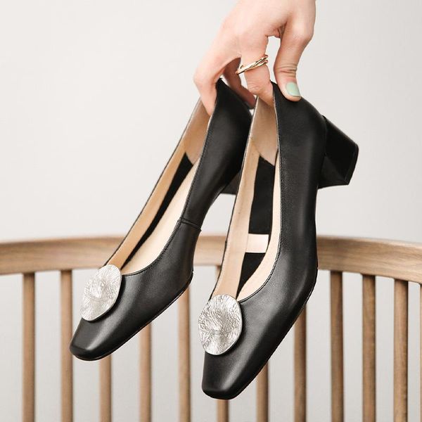 dress shoes genuine leather women square heel slip-on casual 2021 thick fashion spring and autumn pump size 34-39 handmade, Black
dress shoes genuine leather women square heel slip-on casual 2021 thick fashion spring and autumn pump size 34-39 handmade, Black