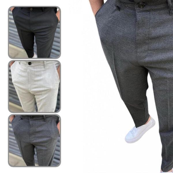 men's pants casual gorgeous anti-shrink male autumn business trousers button for meeting, Black
men's pants casual gorgeous anti-shrink male autumn business trousers button for meeting, Black