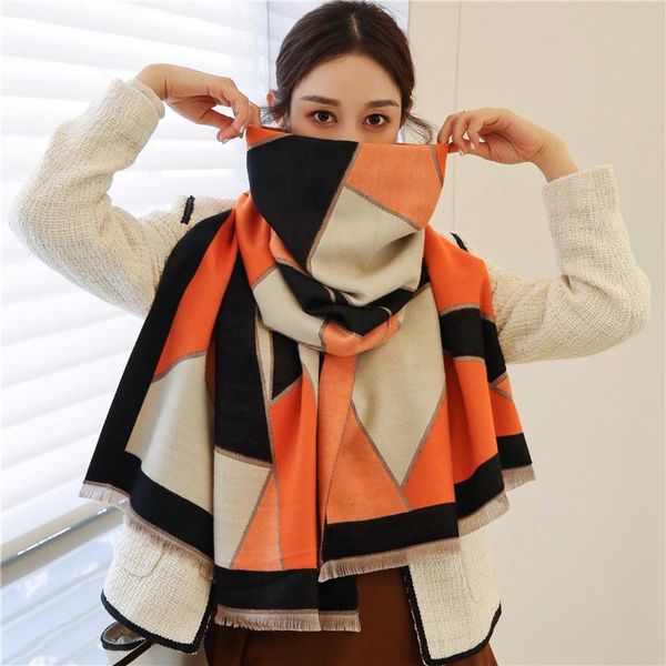 scarves geometry women cashmere scarf hijab pashmina warm shawls wraps lady thick blanket 2021 neckerchief bufanda female, Blue;gray
scarves geometry women cashmere scarf hijab pashmina warm shawls wraps lady thick blanket 2021 neckerchief bufanda female, Blue;gray
