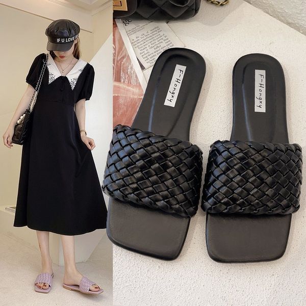 slippers flat basic rubber shoes plutonium canvas women's basic 4k76, Black