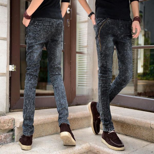 men's jeans 2021 spring and autumn snow wash skinny men 's slim fit high elasticity youth korean casual long pants, Blue
men's jeans 2021 spring and autumn snow wash skinny men 's slim fit high elasticity youth korean casual long pants, Blue