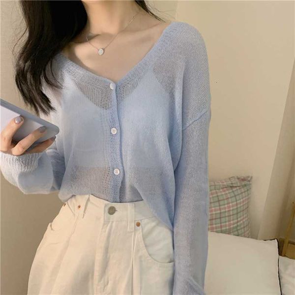women's knits & tees sunscreen thin section short long sleeve knitted spring fall clothing solid v-neck cardigans sweaters fashion loo, White
women's knits & tees sunscreen thin section short long sleeve knitted spring fall clothing solid v-neck cardigans sweaters fashion loo, White