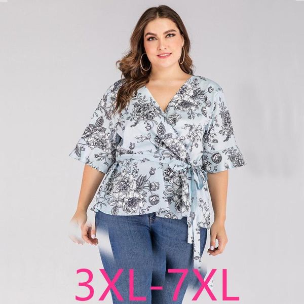 spring summer plus size for women large blouse short sleeve loose casual floral flower v neck shirt belt 4xl 5xl 6xl 7xl women's blous, White
spring summer plus size for women large blouse short sleeve loose casual floral flower v neck shirt belt 4xl 5xl 6xl 7xl women's blous, White