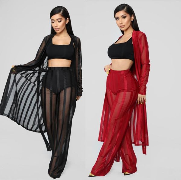 women's jumpsuits & rompers striped 2 piece set autumn full sleeve cardigan coat+long pant jumpsuit women sashes wide leg club overall, Black;white
women's jumpsuits & rompers striped 2 piece set autumn full sleeve cardigan coat+long pant jumpsuit women sashes wide leg club overall, Black;white