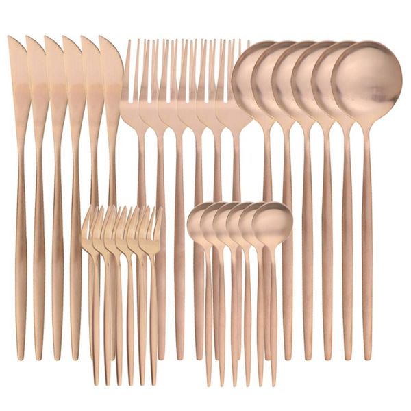 flatware sets 6people matte rose cutlery set knife cake fork tea spoon dinnerware stainless steel dinner kitchen silverware tableware
flatware sets 6people matte rose cutlery set knife cake fork tea spoon dinnerware stainless steel dinner kitchen silverware tableware