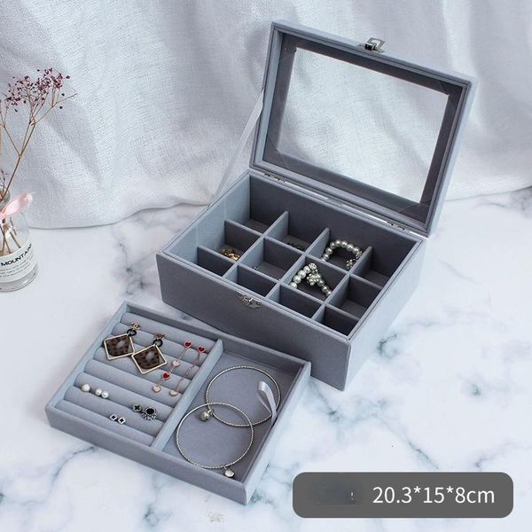gift wrap double-layer flocking jewelry storage box transparent and dustproof women girls girlfriend wife ideal
gift wrap double-layer flocking jewelry storage box transparent and dustproof women girls girlfriend wife ideal