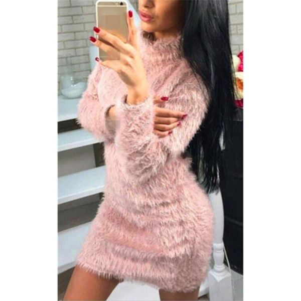 casual dresses thick warm furry turtleneck long sleeve wool women's dress, Black;gray
casual dresses thick warm furry turtleneck long sleeve wool women's dress, Black;gray