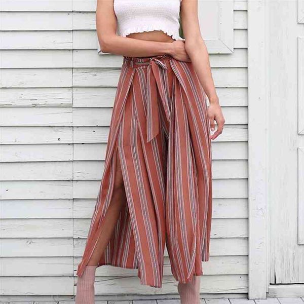 split striped lady wide leg pants women summer beach high waist trousers chic streetwear sash casual pants female, Black;white
split striped lady wide leg pants women summer beach high waist trousers chic streetwear sash casual pants female, Black;white