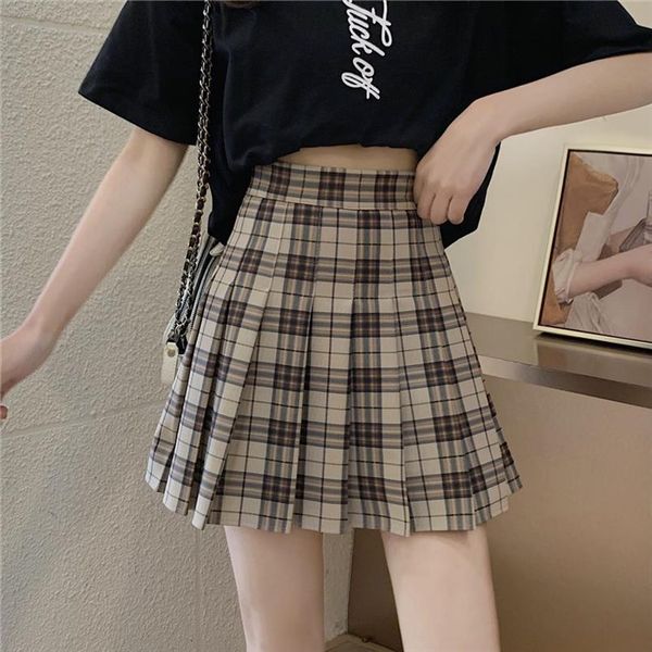 plaid spring summer lightweight womens skirt all match a line high waist pleated y2k korean fashion clothing, Black
plaid spring summer lightweight womens skirt all match a line high waist pleated y2k korean fashion clothing, Black
