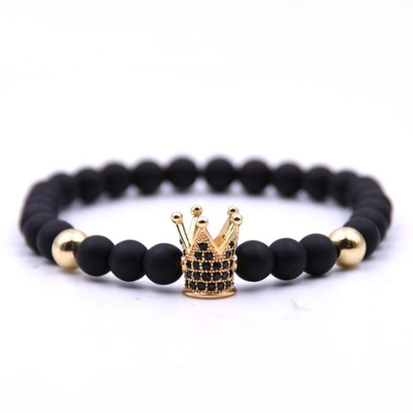frosted elegant temperament crown natural stone beaded elastic bracelet female jewelry bangle, Black
frosted elegant temperament crown natural stone beaded elastic bracelet female jewelry bangle, Black