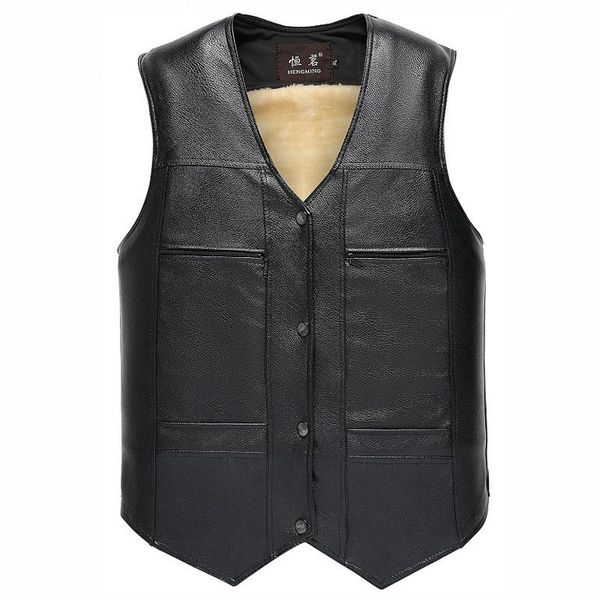 men's vests mens pu leather thickening cotton liner men winter windproof thermal vest suit casual sleeveless jacket waistcoat, Black;white
men's vests mens pu leather thickening cotton liner men winter windproof thermal vest suit casual sleeveless jacket waistcoat, Black;white