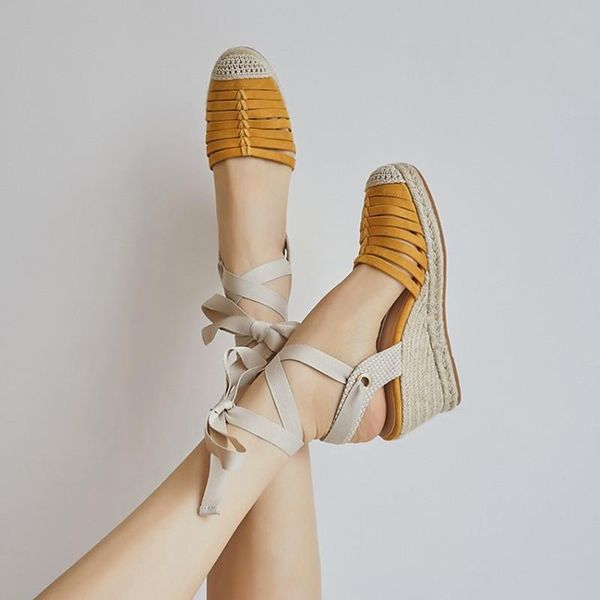 sandals hand made natural cow leather narrow band bandage espadrilles women wedges heels platform sheep suede shoes, Black
sandals hand made natural cow leather narrow band bandage espadrilles women wedges heels platform sheep suede shoes, Black