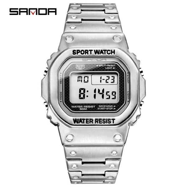 wristwatches sanda men's watch led digital military waterproof g style sports male clock relogio masculino, Slivery;brown
wristwatches sanda men's watch led digital military waterproof g style sports male clock relogio masculino, Slivery;brown