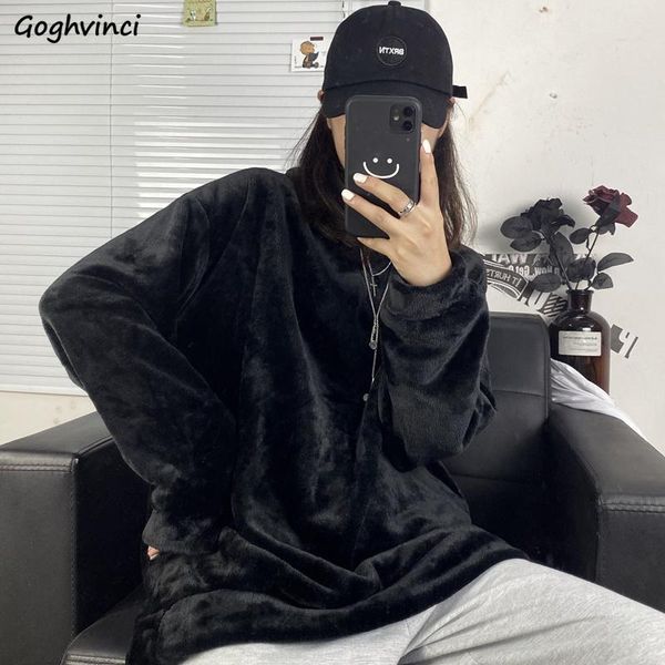 women's hoodies & sweatshirts women no hat fleece casual warm pullover solid loose female harajuku winter coats korean style fashion re, Black
women's hoodies & sweatshirts women no hat fleece casual warm pullover solid loose female harajuku winter coats korean style fashion re, Black