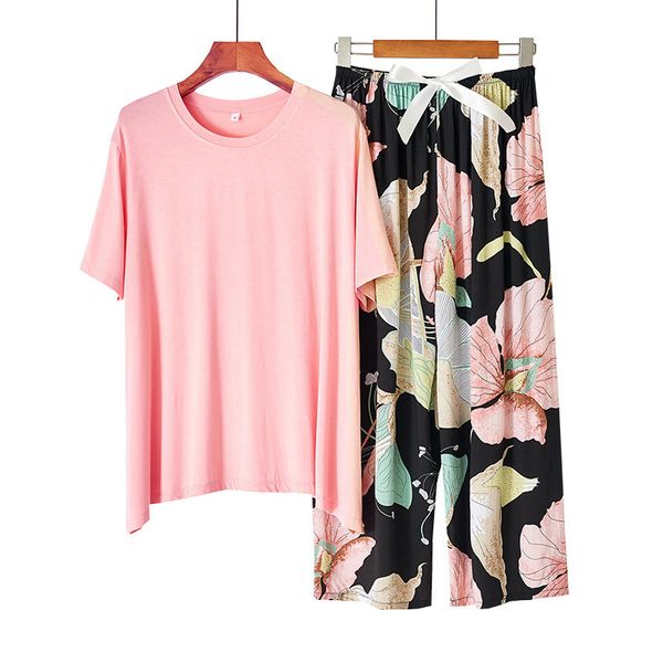 women's sleepwear women summer new floral printed large pajamas set ladies japanese simple style tender short sleeve+pants 2pcs ho, Black;red
women's sleepwear women summer new floral printed large pajamas set ladies japanese simple style tender short sleeve+pants 2pcs ho, Black;red