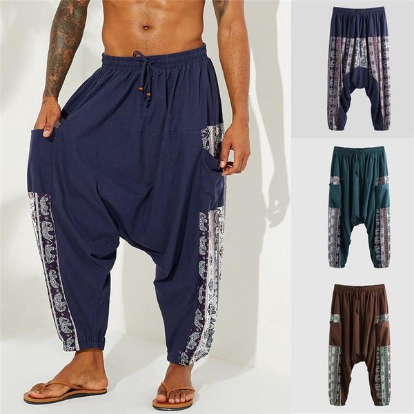 men's pants vintage men wide leg baggy elastic loose casual drawstring high waist male muslim trousers, Black
men's pants vintage men wide leg baggy elastic loose casual drawstring high waist male muslim trousers, Black