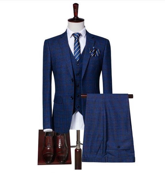 men's suits & blazers (jacket+vest+pants) 2021 formal dresses men fashion stripe slim fit business wedding suit, White;black
men's suits & blazers (jacket+vest+pants) 2021 formal dresses men fashion stripe slim fit business wedding suit, White;black