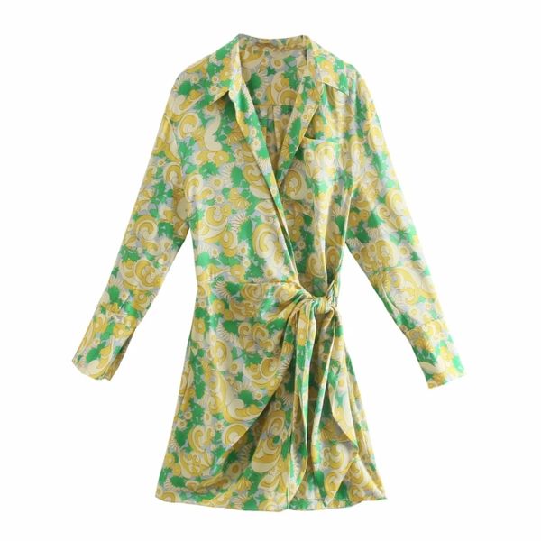 summer women flower print lace up bow mini wrap dress female nine quarter sleeve clothes casual lady loose vestido d7730 210430, Black;gray
summer women flower print lace up bow mini wrap dress female nine quarter sleeve clothes casual lady loose vestido d7730 210430, Black;gray