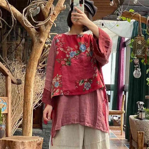 johnature women vintage vests red print floral o-neck sleeveless spring cotton linen patchwork belt female pullover vests 210521, White
johnature women vintage vests red print floral o-neck sleeveless spring cotton linen patchwork belt female pullover vests 210521, White
