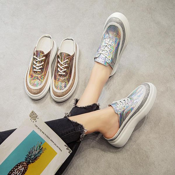 female shoes loafers slippers soft cover toe med platform slides 2021 comfort summer casual basic hoof heels pu fabric bling, Black
female shoes loafers slippers soft cover toe med platform slides 2021 comfort summer casual basic hoof heels pu fabric bling, Black