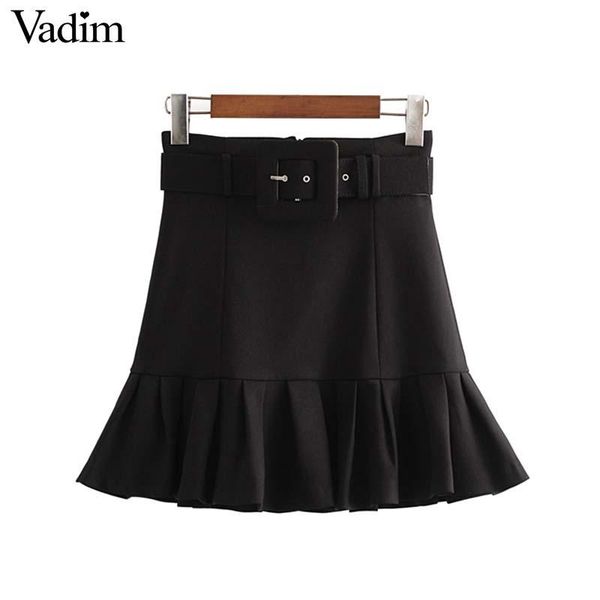 skirts vadim women basic black mini skirt bow tie belt back zipper pleated solid female casual fashion mujer ba872
skirts vadim women basic black mini skirt bow tie belt back zipper pleated solid female casual fashion mujer ba872