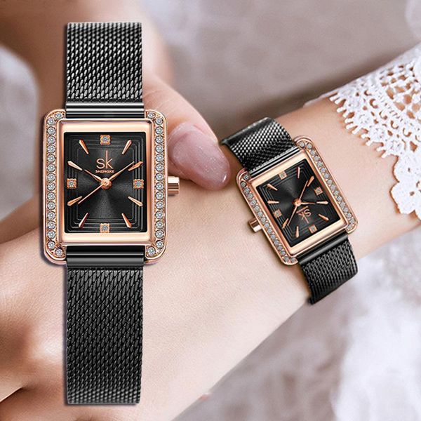fashion women watches luxury rhinestone minimalism elegant lady wristwatch mesh steel strap black stylish casual dress clock wristwatches, Slivery;brown
fashion women watches luxury rhinestone minimalism elegant lady wristwatch mesh steel strap black stylish casual dress clock wristwatches, Slivery;brown