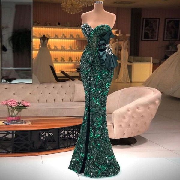arabic mermaid evening dresses green sequins beads prom gowns sweetheart formal african women party wear, Black
arabic mermaid evening dresses green sequins beads prom gowns sweetheart formal african women party wear, Black
