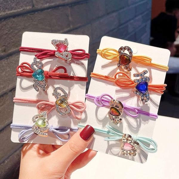 hair accessories 10pcs foreign trade crystal bow rope children durable band candy color love letter head women, Slivery;white
hair accessories 10pcs foreign trade crystal bow rope children durable band candy color love letter head women, Slivery;white
