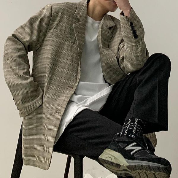 spring style small suit slim man checked casual fashion trend men's long-sleeved suits & blazers, White;black
spring style small suit slim man checked casual fashion trend men's long-sleeved suits & blazers, White;black