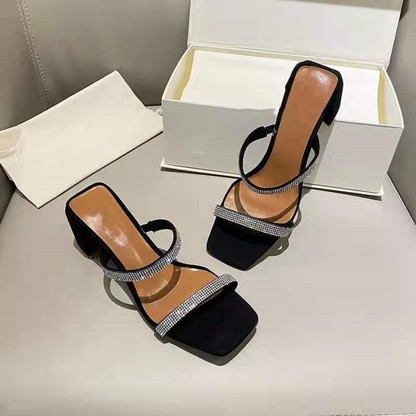 slippers bling diamond decor high heels square heel classic ladies party shoes gladiator sandals designer women 2021, Black
slippers bling diamond decor high heels square heel classic ladies party shoes gladiator sandals designer women 2021, Black