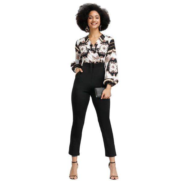 women's jumpsuits & rompers danala 2021 fashion high waist totem floral printed jumpsuit for women customized v-neck lantern sleeve zip, Black;white
women's jumpsuits & rompers danala 2021 fashion high waist totem floral printed jumpsuit for women customized v-neck lantern sleeve zip, Black;white