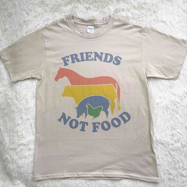 friends not food vintage women t shirt tee vegan vegetarian natural cute hippie 70s 80s 90s, White
friends not food vintage women t shirt tee vegan vegetarian natural cute hippie 70s 80s 90s, White