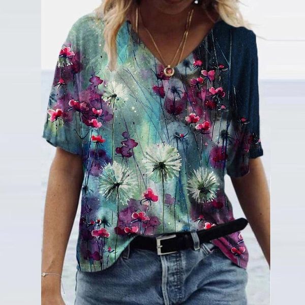 women's t-shirt harajuku t shirt women clothing fashion casual plus size scenic flowers printing o-neck camisetas de mujer, White
women's t-shirt harajuku t shirt women clothing fashion casual plus size scenic flowers printing o-neck camisetas de mujer, White