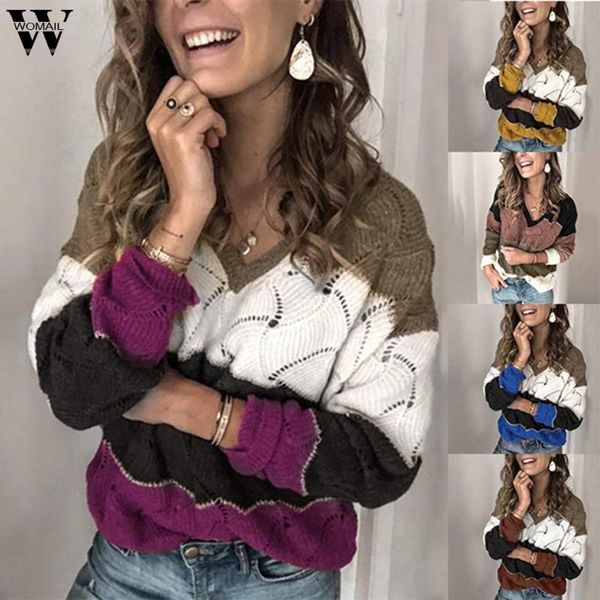 women's sweaters womail women sweater fall casual long sleeve stripe knit fashion v-neck female patchwork jumpers pullover slim, White;black
women's sweaters womail women sweater fall casual long sleeve stripe knit fashion v-neck female patchwork jumpers pullover slim, White;black