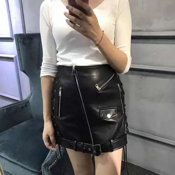 skirts short skirt natural sheepskin genuine leather 2021 fashion female design a real slim hip, Black
skirts short skirt natural sheepskin genuine leather 2021 fashion female design a real slim hip, Black