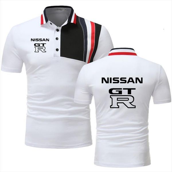 short sleeve gtr car mens polos printing fashion harajuku style shirt stitching color cotton top, White;black
short sleeve gtr car mens polos printing fashion harajuku style shirt stitching color cotton top, White;black