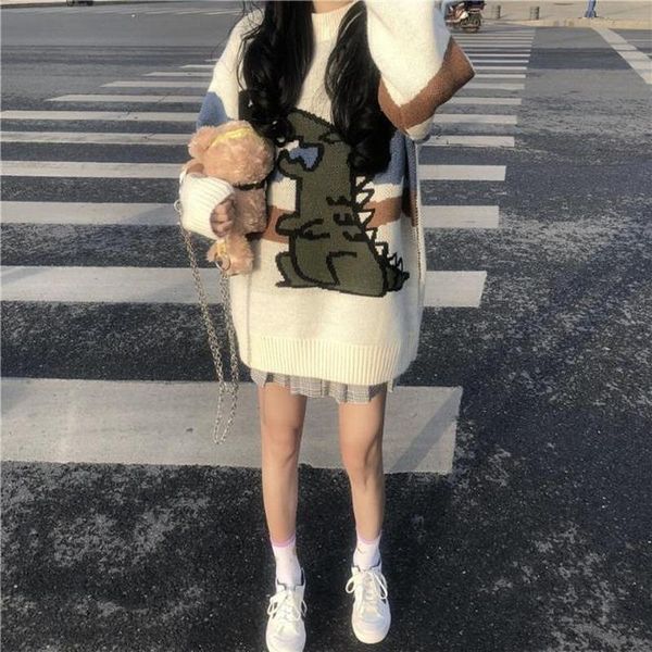 knitting cartoon printed cute japanese women sweater style warm soft daily streetwear casual comfortable simple womens pullover, White;black
knitting cartoon printed cute japanese women sweater style warm soft daily streetwear casual comfortable simple womens pullover, White;black