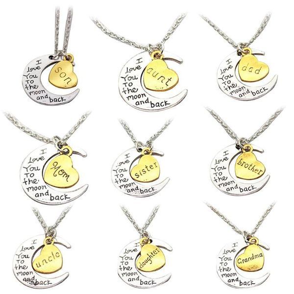 pendant necklaces i love you carved letter moon heart necklace family jewelry simple stainless steel, Silver
pendant necklaces i love you carved letter moon heart necklace family jewelry simple stainless steel, Silver