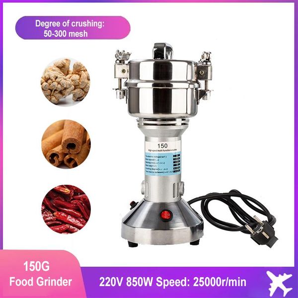 electric coffee grinders 150g grains grinder home stainless steel cereals spices herbs dry food 
electric coffee grinders 150g grains grinder home stainless steel cereals spices herbs dry food