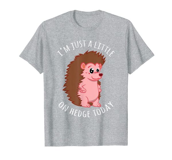 hedgehog lover shirt - i'm just a little on hedge today, White;black