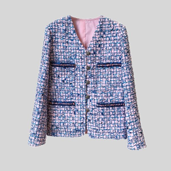 women's jackets women spring autumn vintage elegant purple tweed woven plaid v-neck long-sleeved jacket coat, Black;brown
women's jackets women spring autumn vintage elegant purple tweed woven plaid v-neck long-sleeved jacket coat, Black;brown