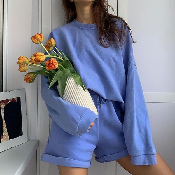 women's tracksuits white short sets solid women two pieces set sweatshirt and shorts outfits autumn costumes casual ladies suits, Gray
women's tracksuits white short sets solid women two pieces set sweatshirt and shorts outfits autumn costumes casual ladies suits, Gray