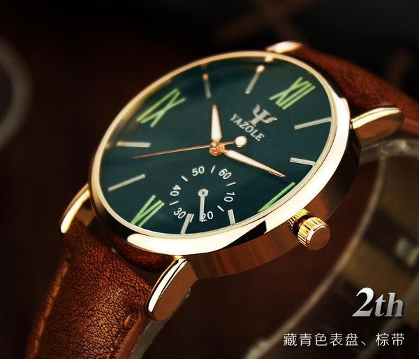 wristwatches mens quartz watch fashion yazole watches student leisure men business luminous roman design relogio masculino, Slivery;brown
wristwatches mens quartz watch fashion yazole watches student leisure men business luminous roman design relogio masculino, Slivery;brown