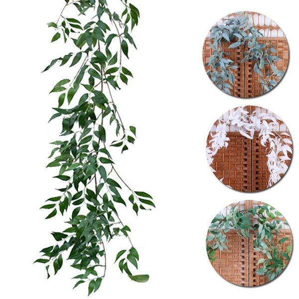 decorative flowers & wreaths 2m/6.6ft artificial plant vines wall hanging simulation rattan leaf eucalyptus leaves green wedding home decor
decorative flowers & wreaths 2m/6.6ft artificial plant vines wall hanging simulation rattan leaf eucalyptus leaves green wedding home decor