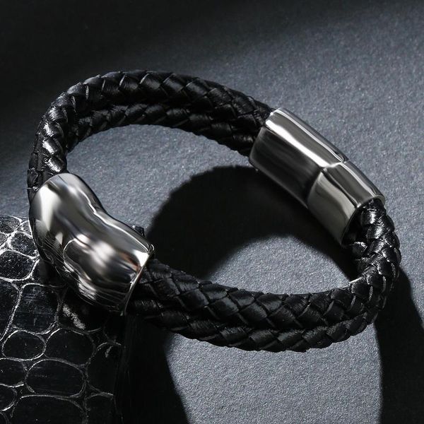 2021 men bracelet genuine leather rope stainless steel magnetic clasps jewelry 104 charm bracelets, Golden;silver
2021 men bracelet genuine leather rope stainless steel magnetic clasps jewelry 104 charm bracelets, Golden;silver