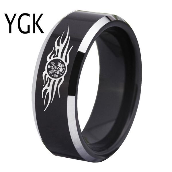 wedding rings ygk jewelry firefighter fireman with flame black shiny bevel tungsten ring men's engagement anniversary gift, Slivery;golden
wedding rings ygk jewelry firefighter fireman with flame black shiny bevel tungsten ring men's engagement anniversary gift, Slivery;golden