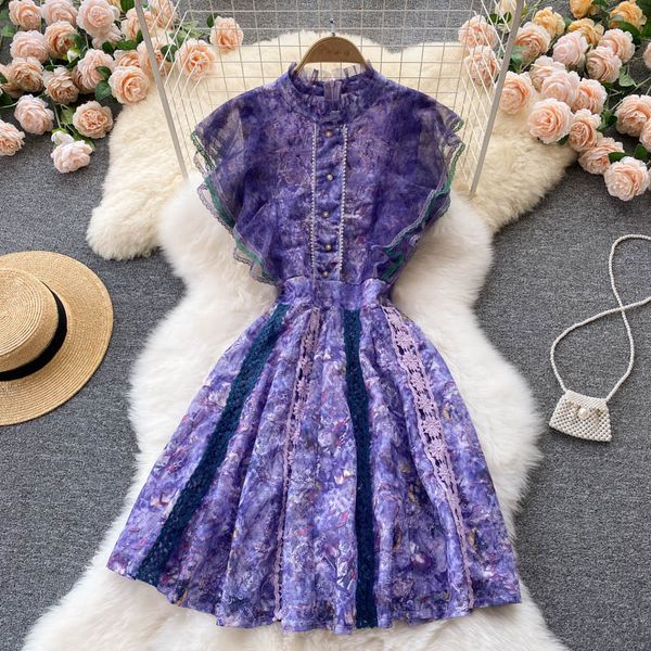 women purple printed mesh patchwork mini dress vintage flying sleeve high waist embroidered vestidos elegant party robe 2021 new, Black;gray
women purple printed mesh patchwork mini dress vintage flying sleeve high waist embroidered vestidos elegant party robe 2021 new, Black;gray