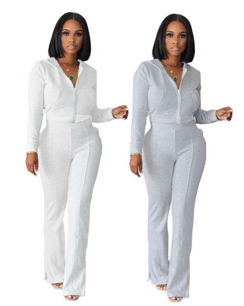 women's two piece pants pure color hooded collar sweater suit autumn product long-sleeved trousers two-piece straight, White
women's two piece pants pure color hooded collar sweater suit autumn product long-sleeved trousers two-piece straight, White