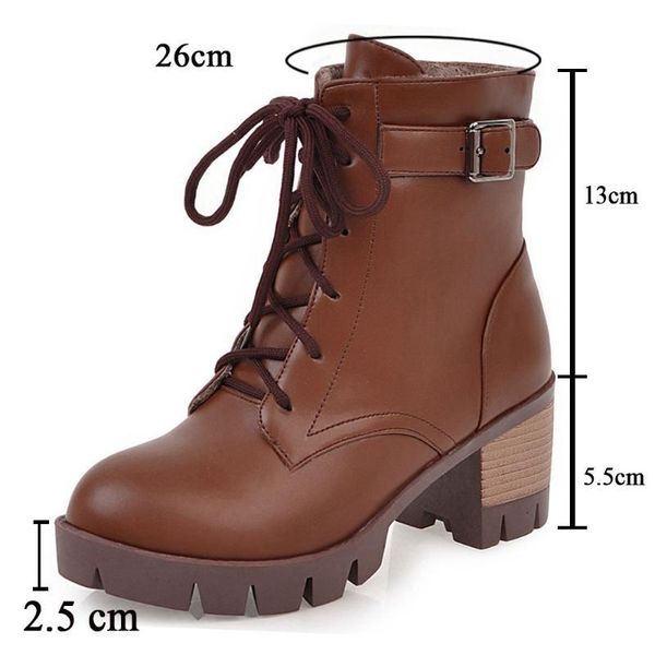 brand sale square heels leisure vintage work booties shoelaces platform big size 43 women shoes female boots 1aek, Black
brand sale square heels leisure vintage work booties shoelaces platform big size 43 women shoes female boots 1aek, Black