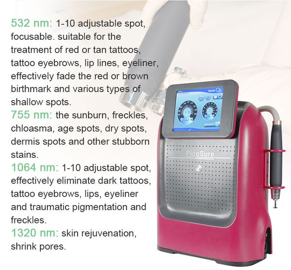 new portable picosecond laser tattoo removal machine / pico second laser/755nm 532nm picosecond 4 wave freckle remover carbon peeling beauty, Black
new portable picosecond laser tattoo removal machine / pico second laser/755nm 532nm picosecond 4 wave freckle remover carbon peeling beauty, Black